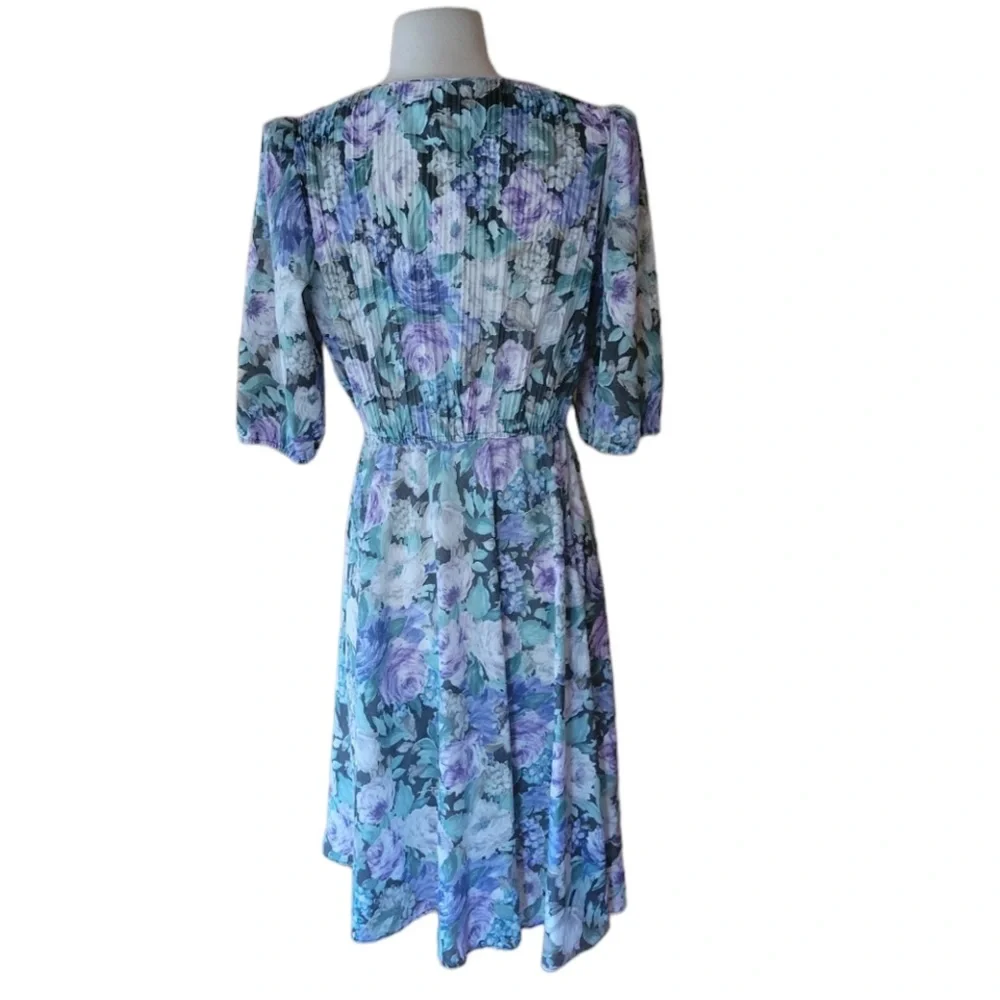 Vintage S.L. Petites Floral‎ Dress - Picture 4 of 6